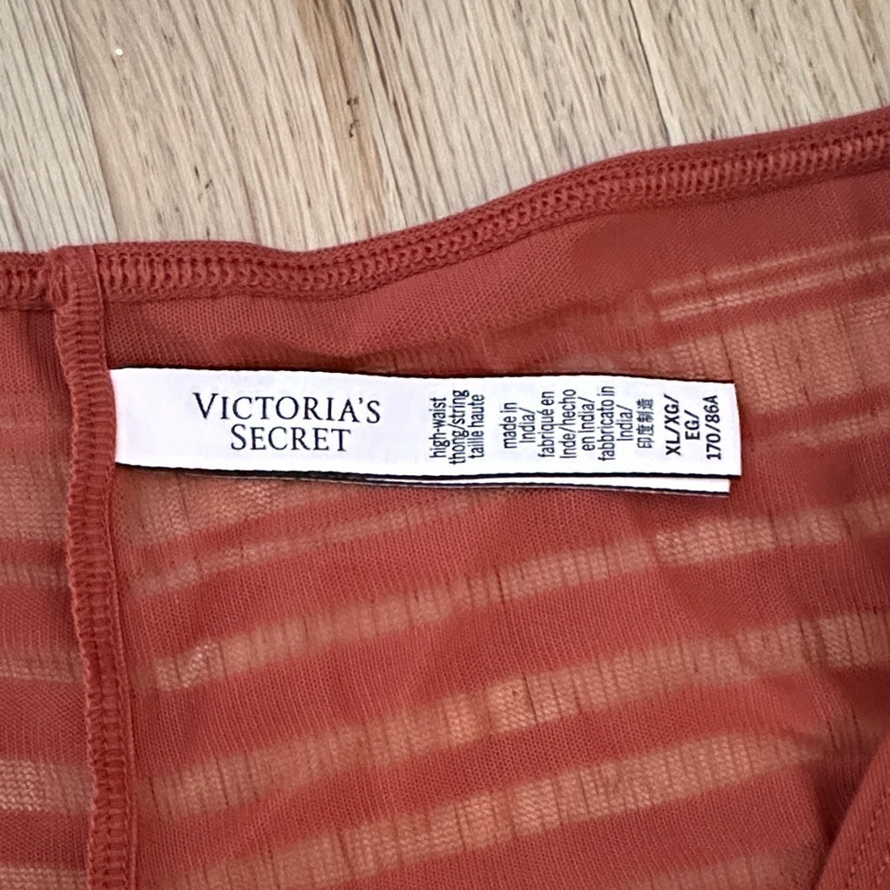 NWOT - Victorias Secret - Sheer Burnt Orange High-Waisted Panties - XL - Picture 4 of 5